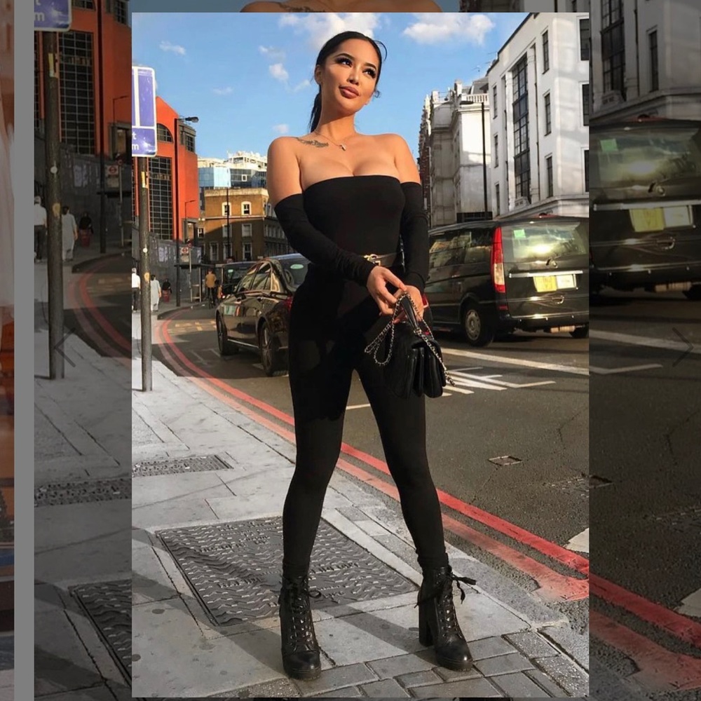 Fashion Nova Off Shoulder Jumpsuit M